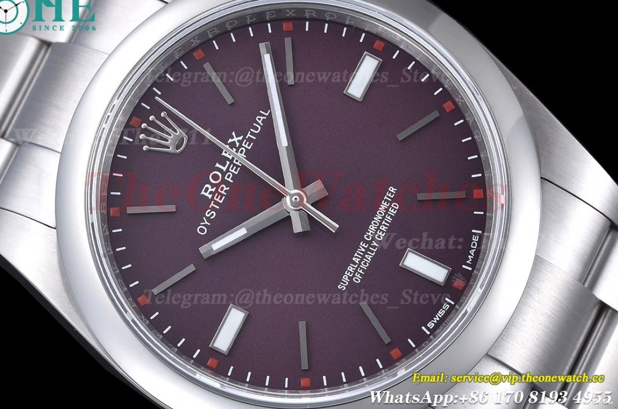 Purple SS Perpetual SS VR3132 114300 EWF Oyster 39mm 0223